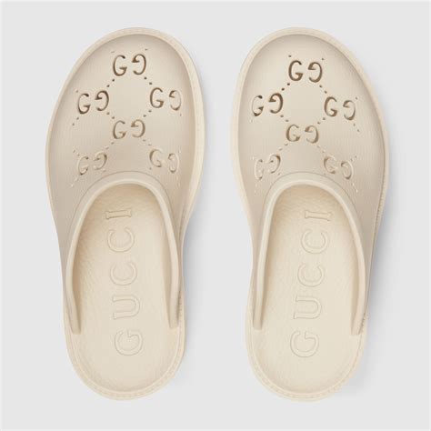 gucci interlocking rubber sandals|Gucci perforated rubber sandals.